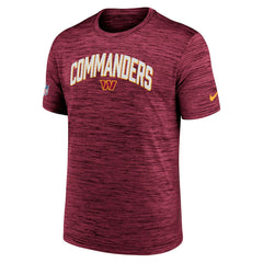 Washington Commanders Nike Sideline Velocity Athletic Stack Performance T-Shirt