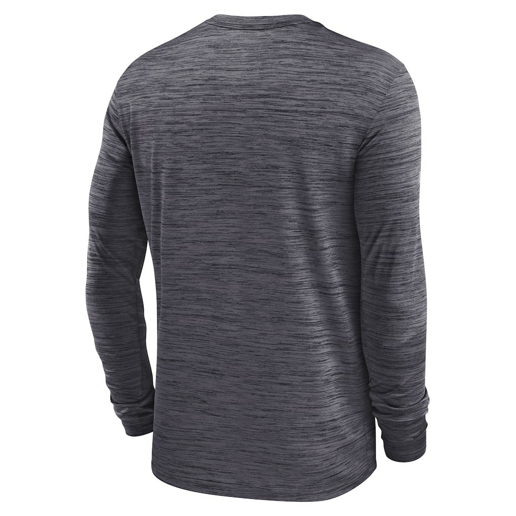 Las Vegas Raiders Nike Sideline Velocity Athletic Stack Performance Long Sleeve T-Shirt