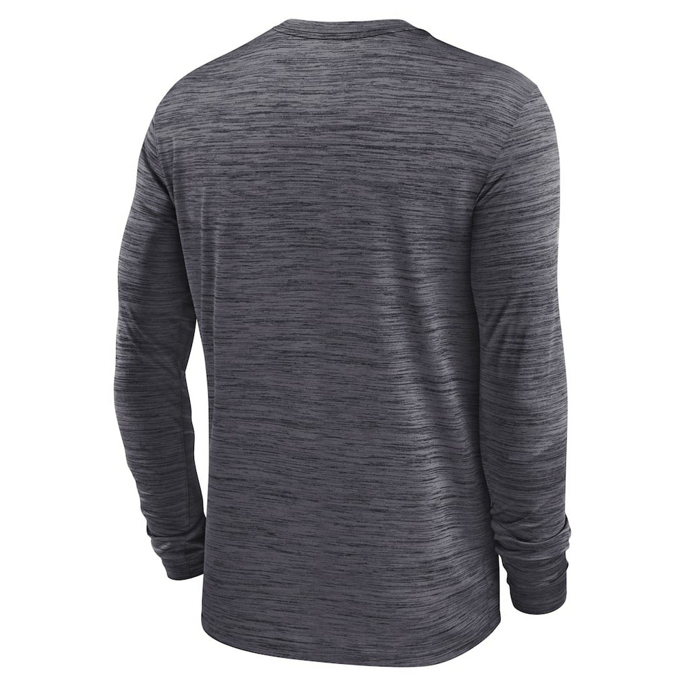 Las Vegas Raiders Nike Sideline Velocity Athletic Stack Performance Long Sleeve T-Shirt