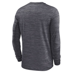 Las Vegas Raiders Nike Sideline Velocity Athletic Stack Performance Long Sleeve T-Shirt