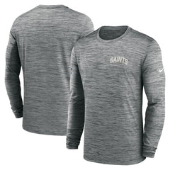New Orleans Saints Nike Sideline Velocity Athletic Stack Performance Long Sleeve T-Shirt
