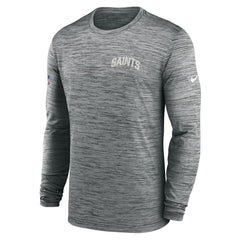 New Orleans Saints Nike Sideline Velocity Athletic Stack Performance Long Sleeve T-Shirt