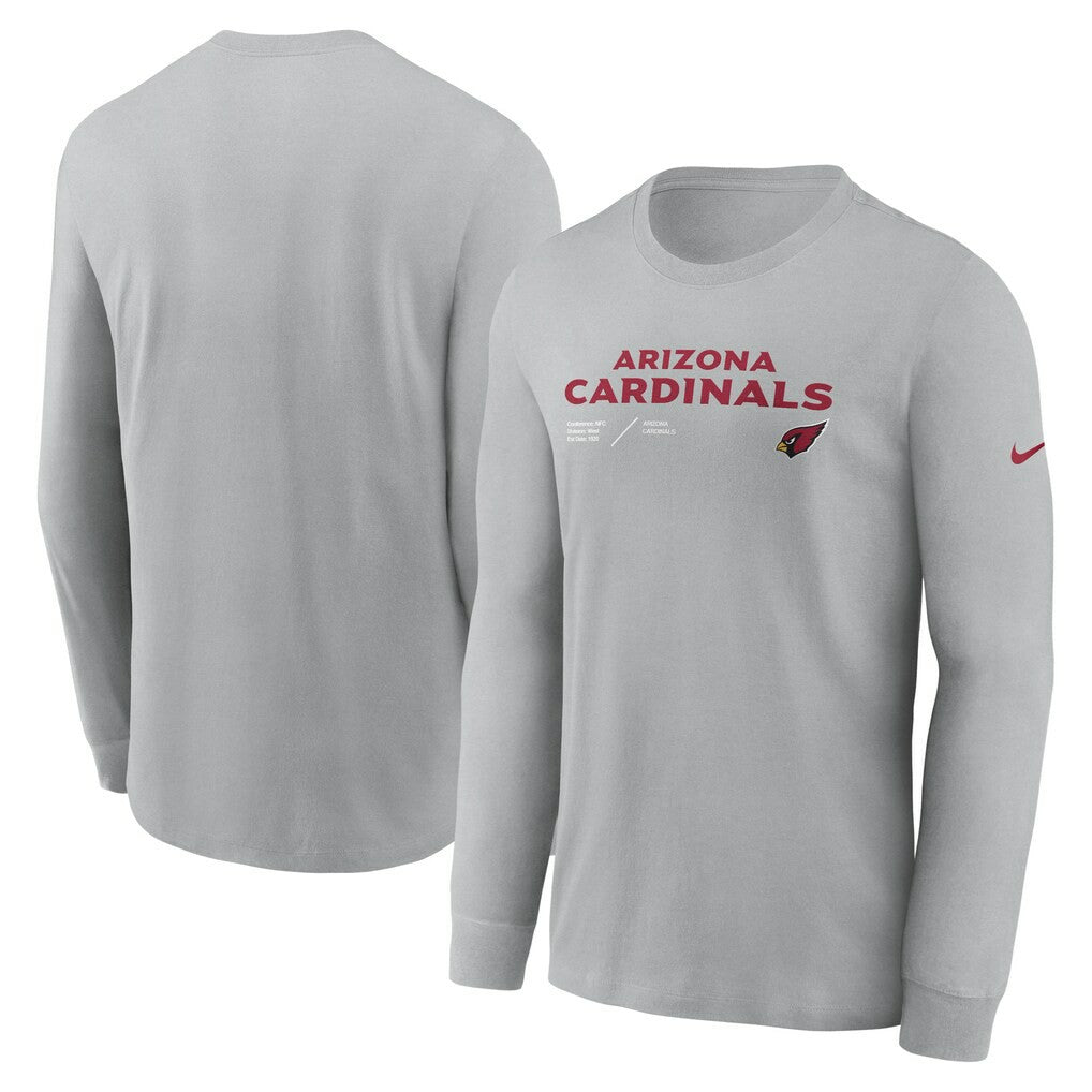 Arizona Cardinals Nike Sideline Infograph Lock Up Performance Long Sleeve T-Shirt