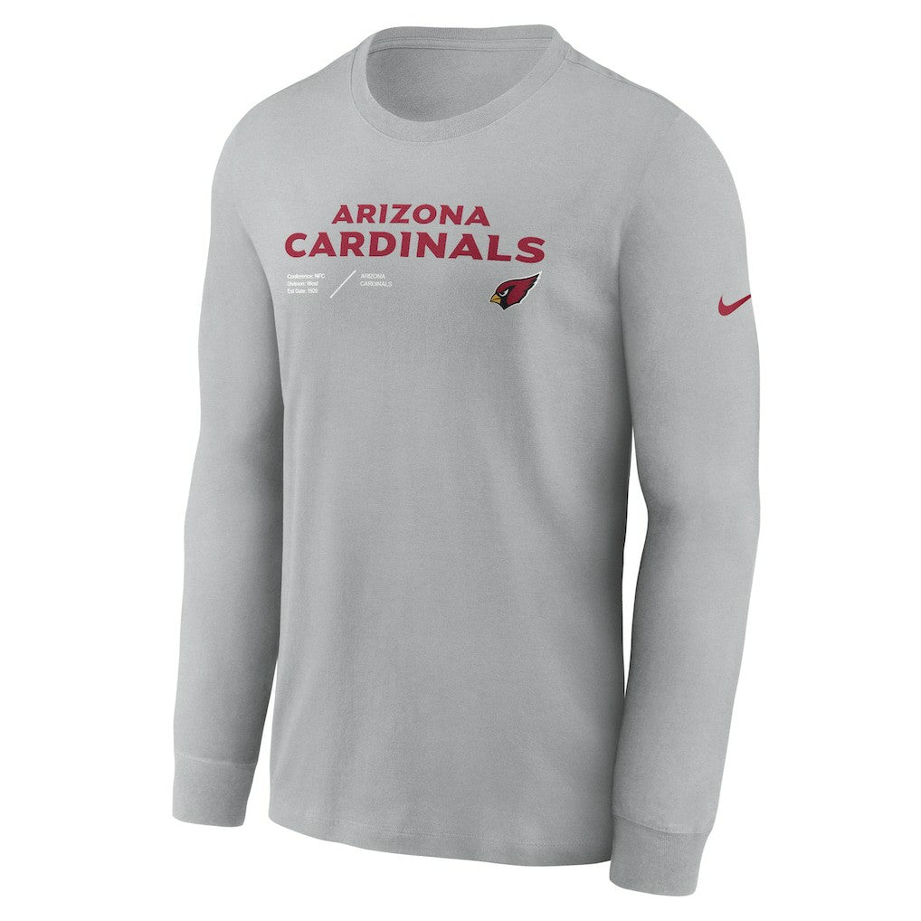 Arizona Cardinals Nike Sideline Infograph Lock Up Performance Long Sleeve T-Shirt