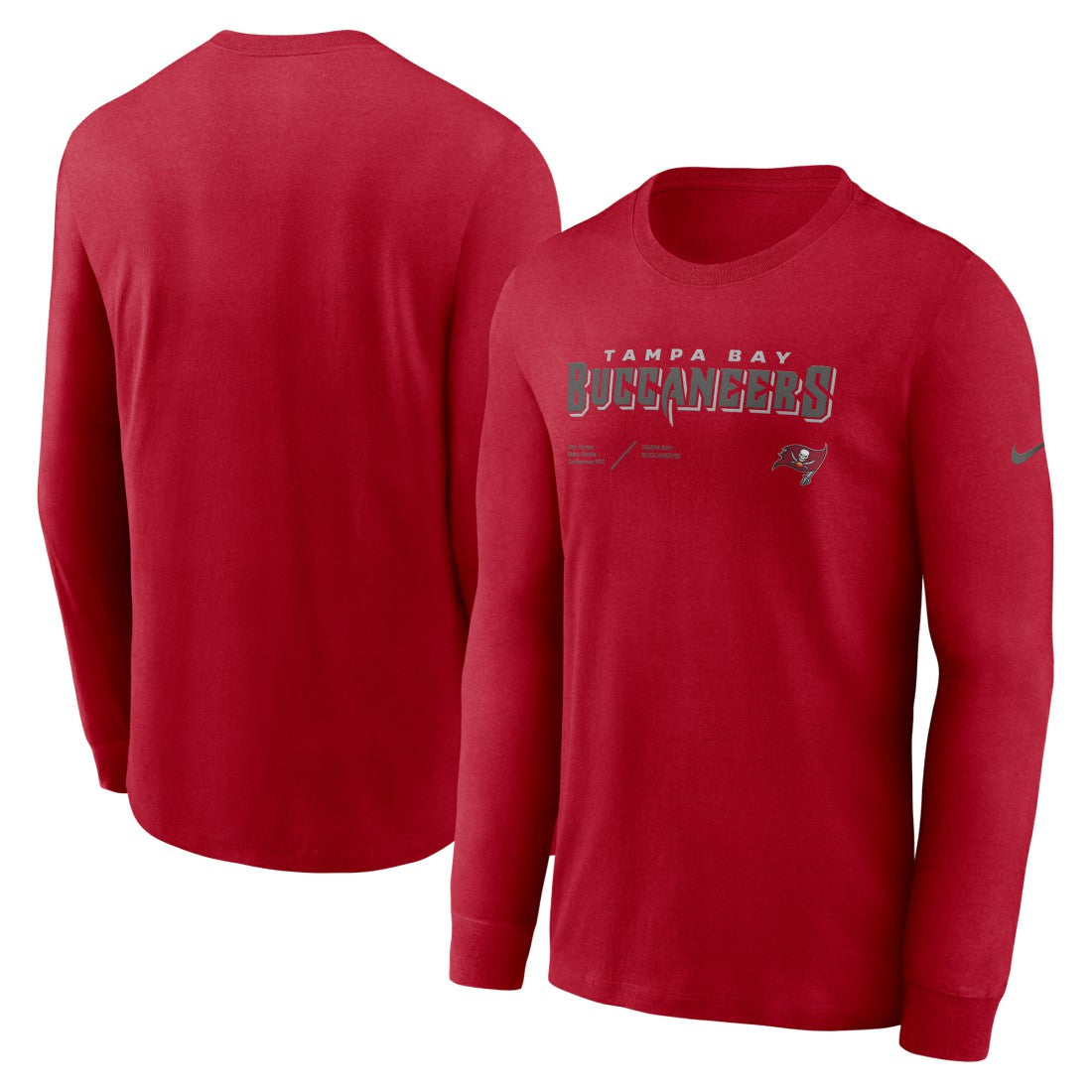 Tampa Bay Buccaneers Nike Sideline Infograph Lock Up Performance Long Sleeve T-Shirt