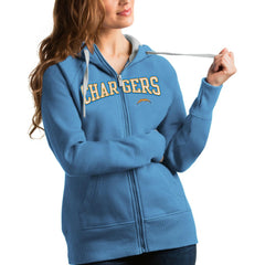 Los Angeles Chargers  Antigua Women's Wordmark Victory Full-Zip Hoodie