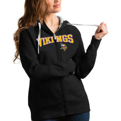 Minnesota Vikings  Antigua Women's Wordmark Victory Full-Zip Hoodie