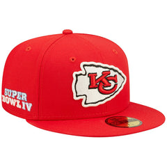 Kansas City Chiefs New Era Super Bowl IV Pop Sweat 59FIFTY Fitted Hat