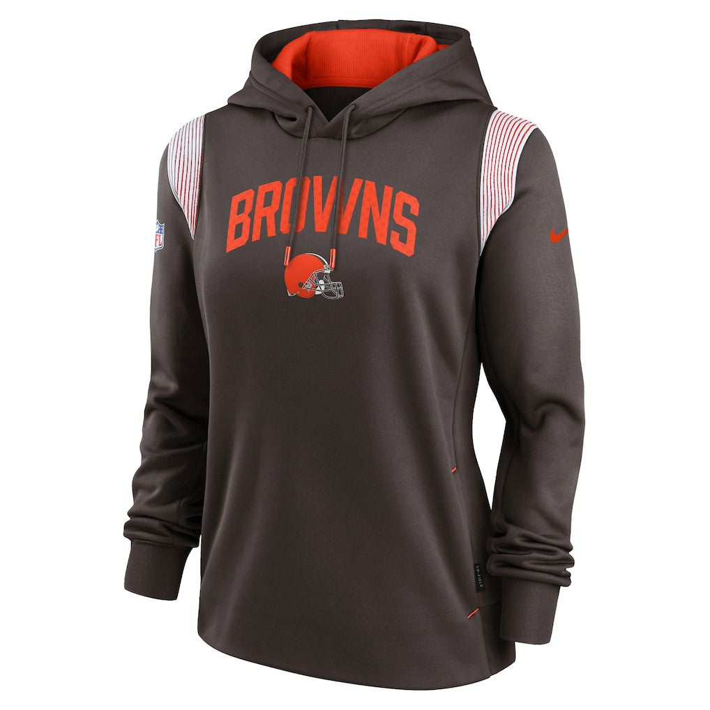 Cleveland Browns Nike Women's Sideline Stack Performance Pullover Hoodie