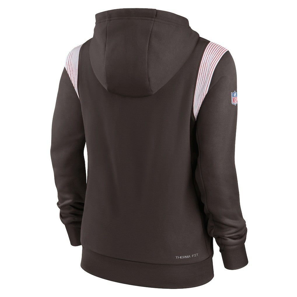 Cleveland Browns Nike Women's Sideline Stack Performance Pullover Hoodie