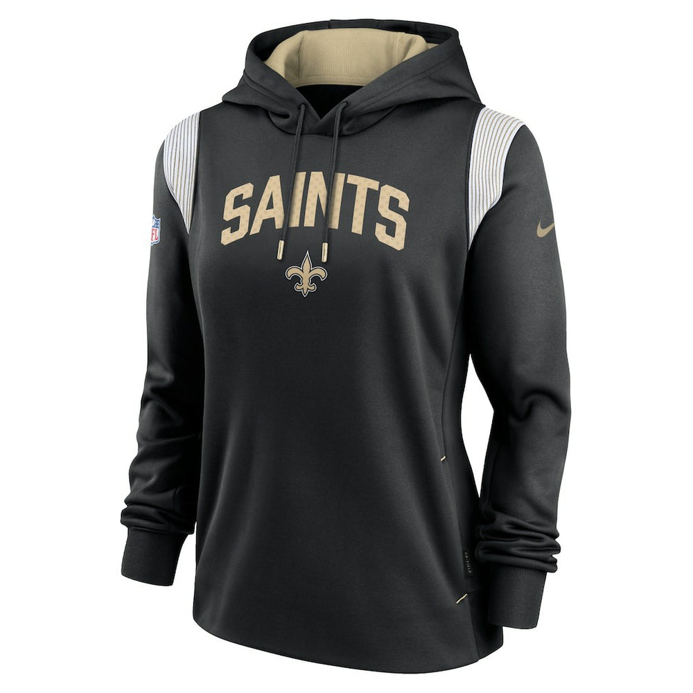 New Orleans Saints Nike Women's Sideline Stack Performance Pullover Hoodie