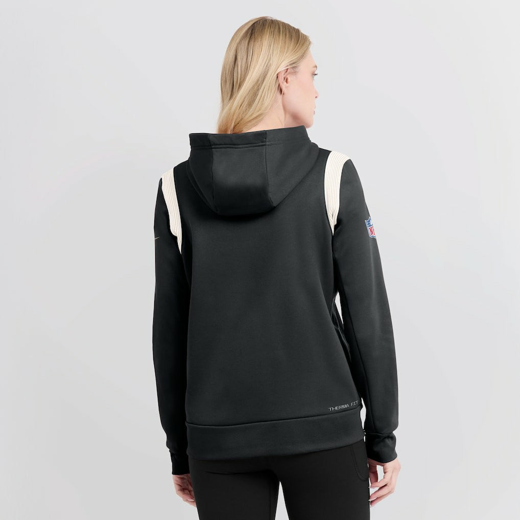 New Orleans Saints Nike Women's Sideline Stack Performance Pullover Hoodie
