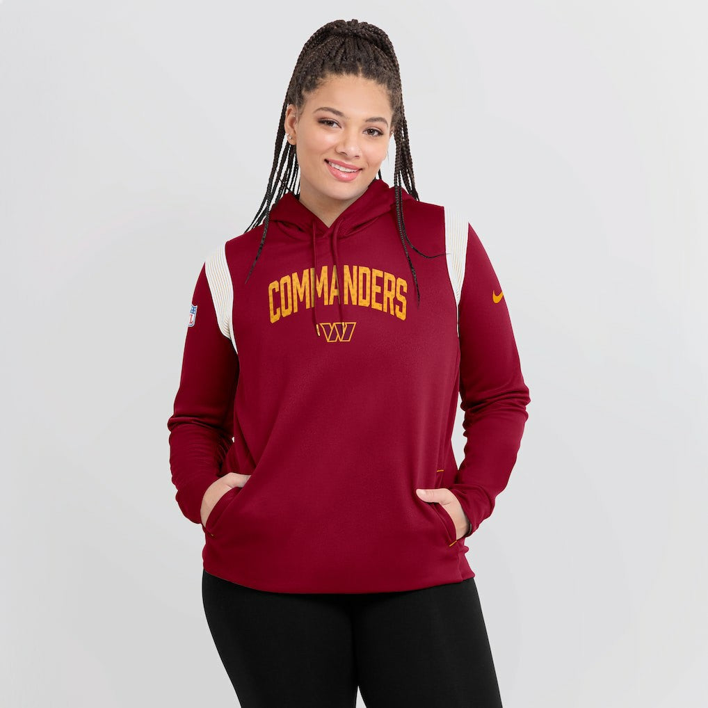 Washington Commanders Nike Women's Sideline Stack Performance Pullover Hoodie