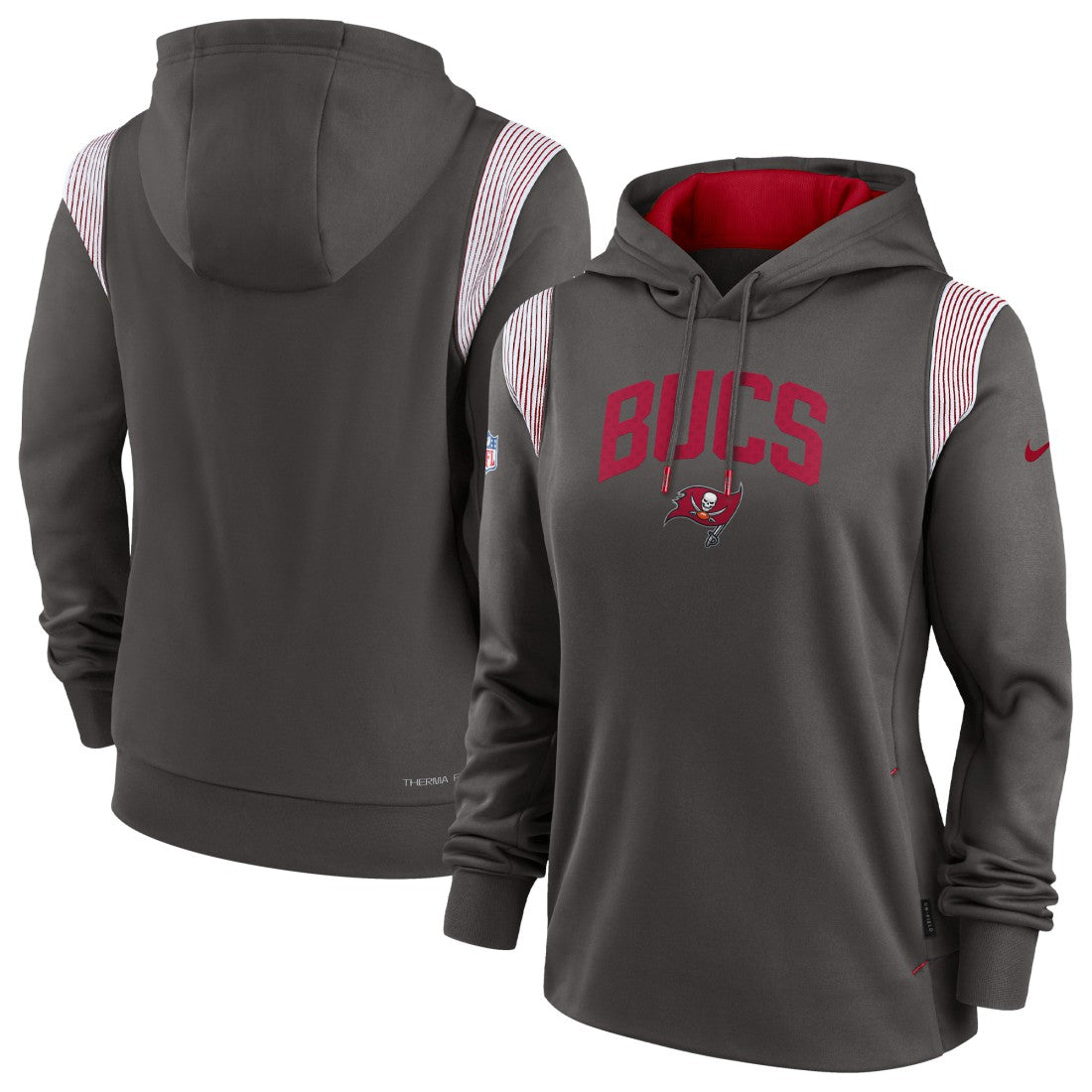 Tampa Bay Buccaneers Nike Women's Sideline Stack Performance Pullover Hoodie