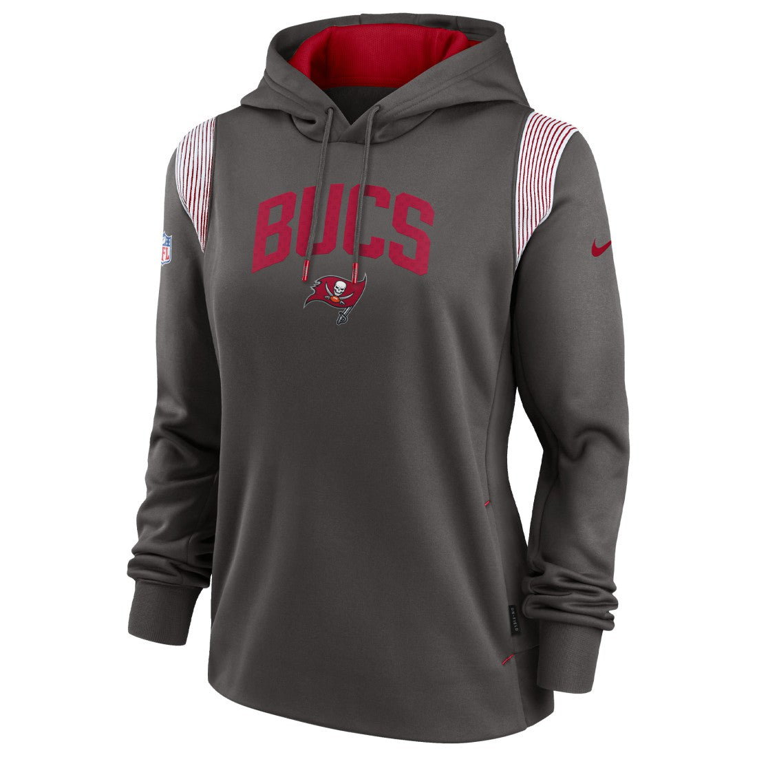 Tampa Bay Buccaneers Nike Women's Sideline Stack Performance Pullover Hoodie