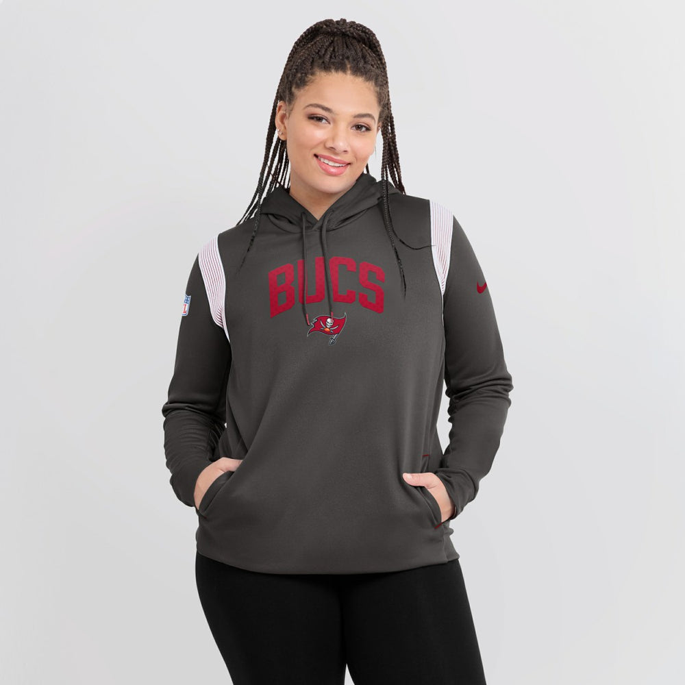Tampa Bay Buccaneers Nike Women's Sideline Stack Performance Pullover Hoodie