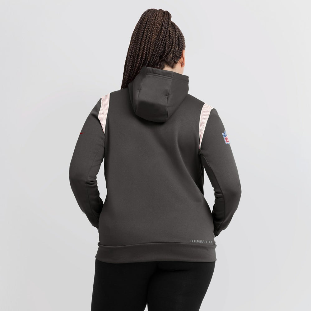 Tampa Bay Buccaneers Nike Women's Sideline Stack Performance Pullover Hoodie