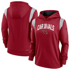 Arizona Cardinals Nike Women's Sideline Stack Performance Pullover Hoodie