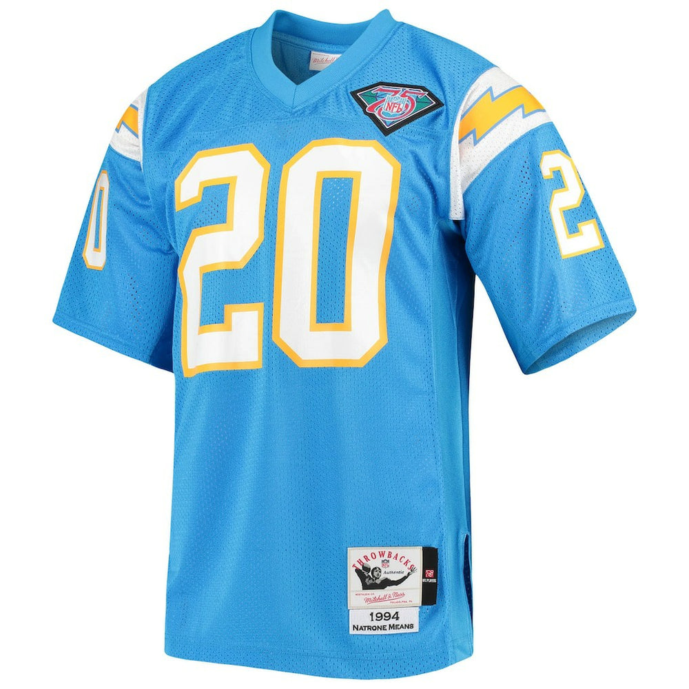 Los Angeles Chargers Mitchell & Ness Natrone Means  1994 Authentic Throwback Retired Player Jersey