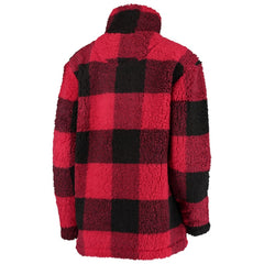 Chicago Blackhawks G-III 4Her by Carl Banks Women's Plaid Sherpa Quarter-Zip Jacket For Sale
