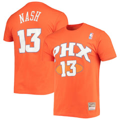 Steve Nash Phoenix Suns Hardwood Classics Stitch Name & Number T-Shirt On Sale