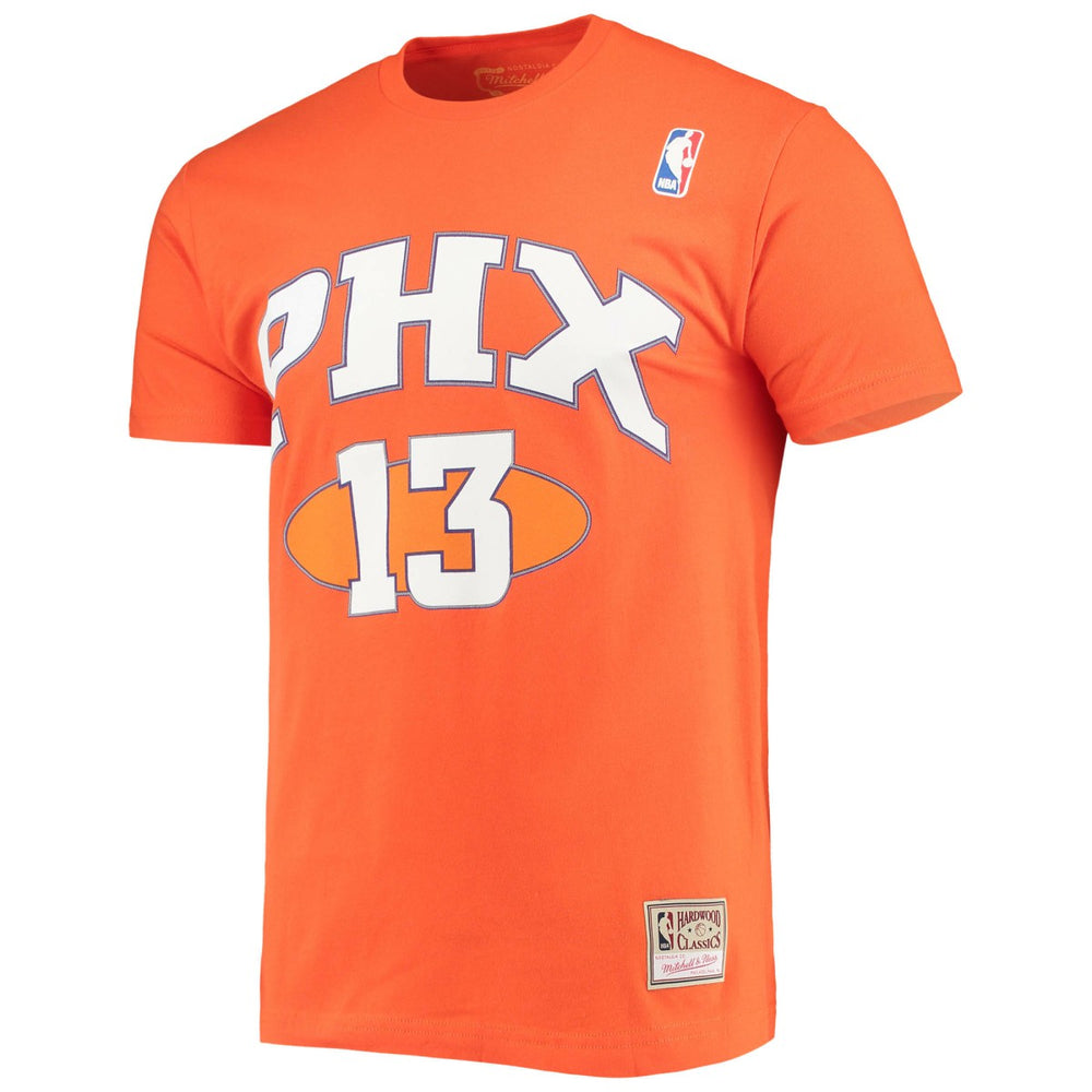 Steve Nash Phoenix Suns Hardwood Classics Stitch Name & Number T-Shirt On Sale