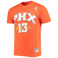 Steve Nash Phoenix Suns Hardwood Classics Stitch Name & Number T-Shirt On Sale