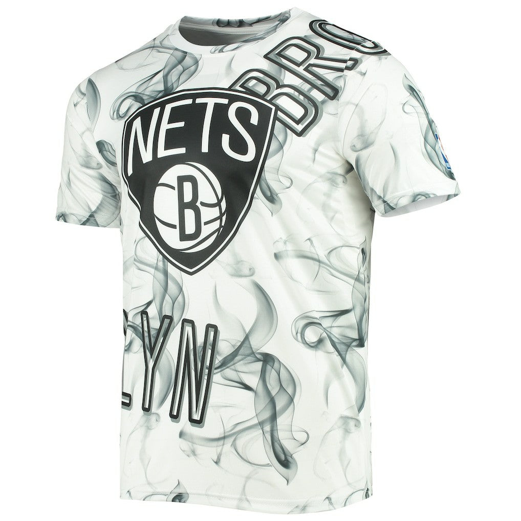Brooklyn Nets FISLL Asymmetric Bold Smoke T-Shirt Discount