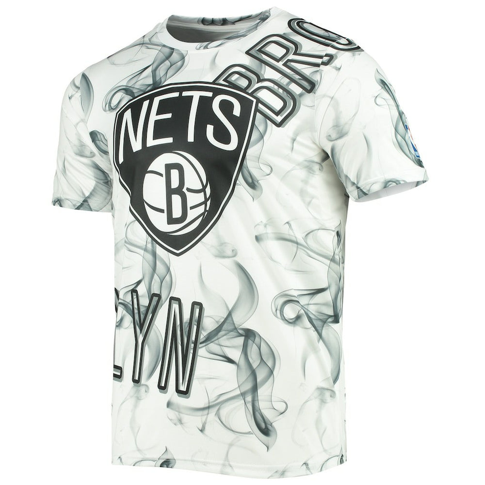 Brooklyn Nets FISLL Asymmetric Bold Smoke T-Shirt Discount