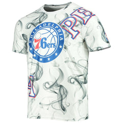 Philadelphia 76ers FISLL Asymmetric Bold Smoke T-Shirt New