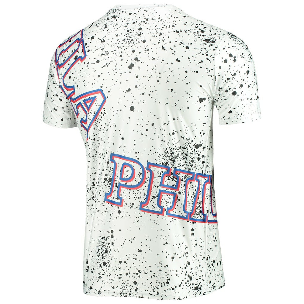 Philadelphia 76ers FISLL Gold Foil Splatter Print T-Shirt Online