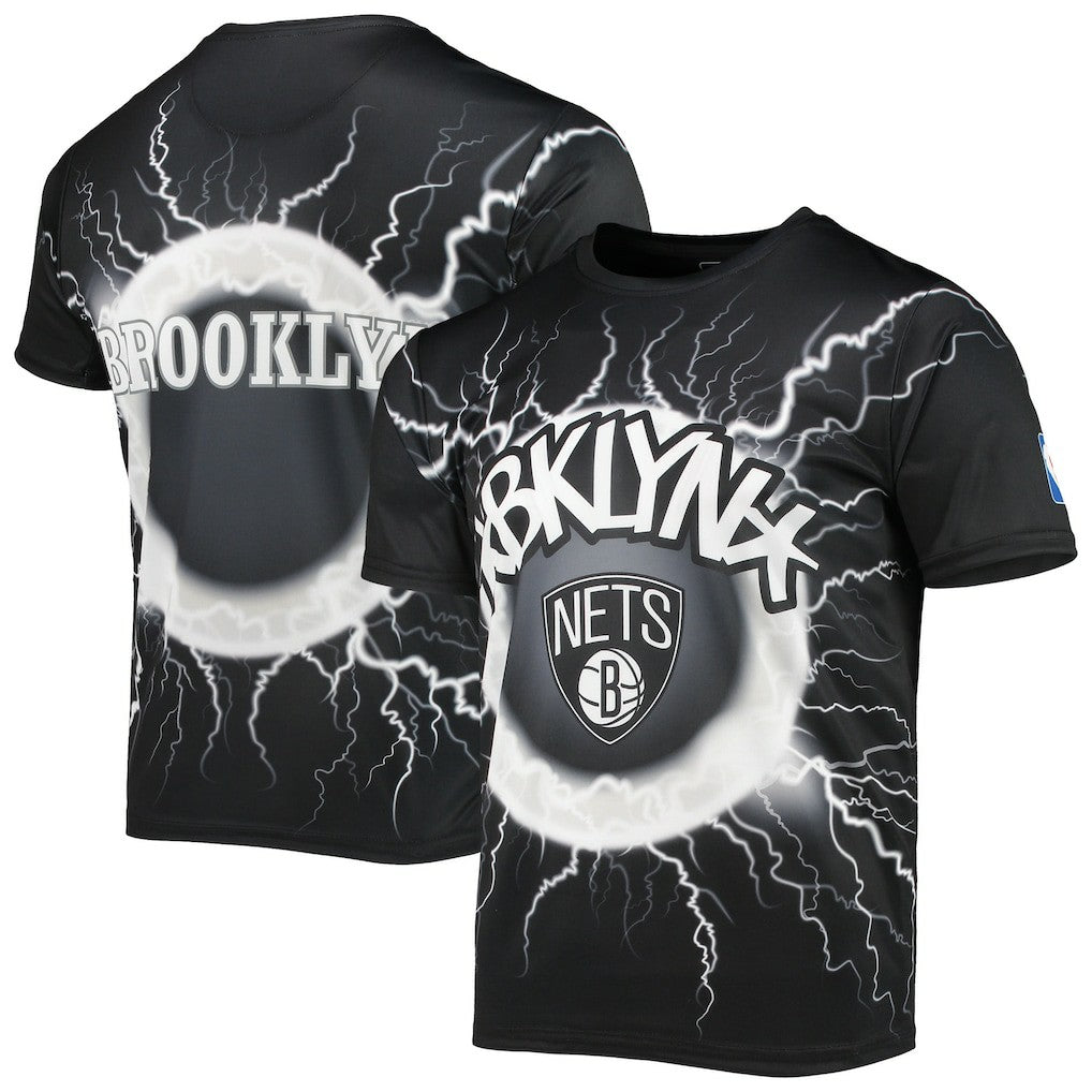 Brooklyn Nets FISLL Tornado Bolt T-Shirt Discount