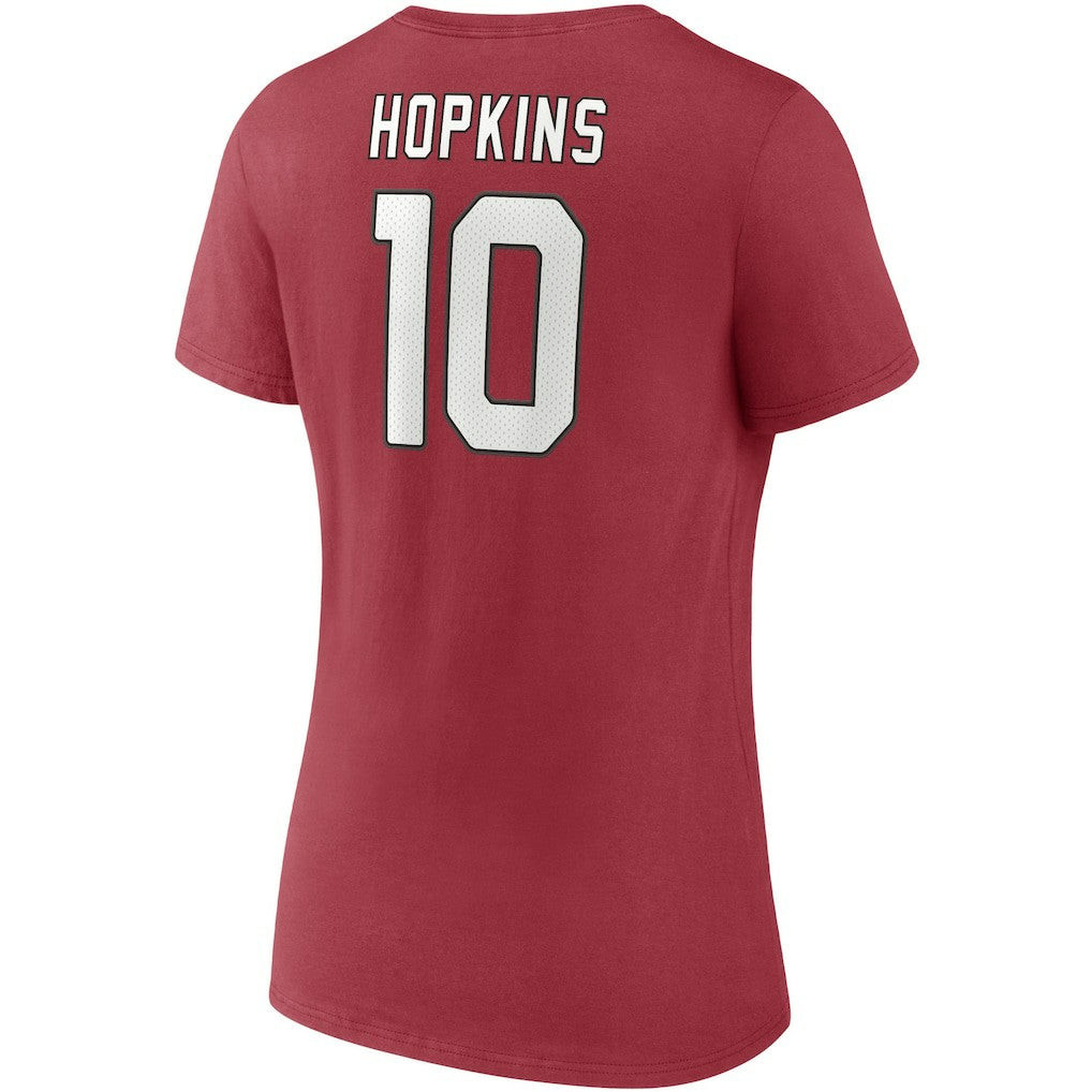 Arizona Cardinals Fanatics DeAndre Hopkins  Women's Player Icon Name & Number V-Neck T-Shirt