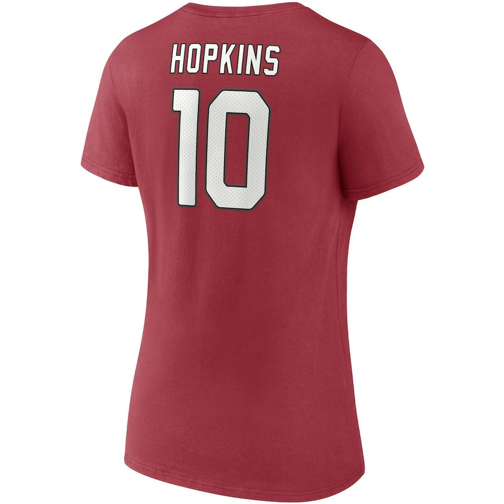 Arizona Cardinals Fanatics DeAndre Hopkins  Women's Player Icon Name & Number V-Neck T-Shirt