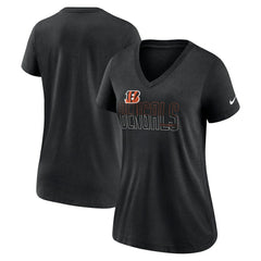 Cincinnati Bengals Nike Women's Lock Up Tri-Blend V-Neck T-Shirt