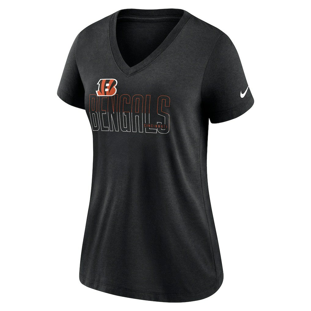 Cincinnati Bengals Nike Women's Lock Up Tri-Blend V-Neck T-Shirt
