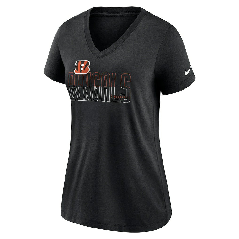 Cincinnati Bengals Nike Women's Lock Up Tri-Blend V-Neck T-Shirt