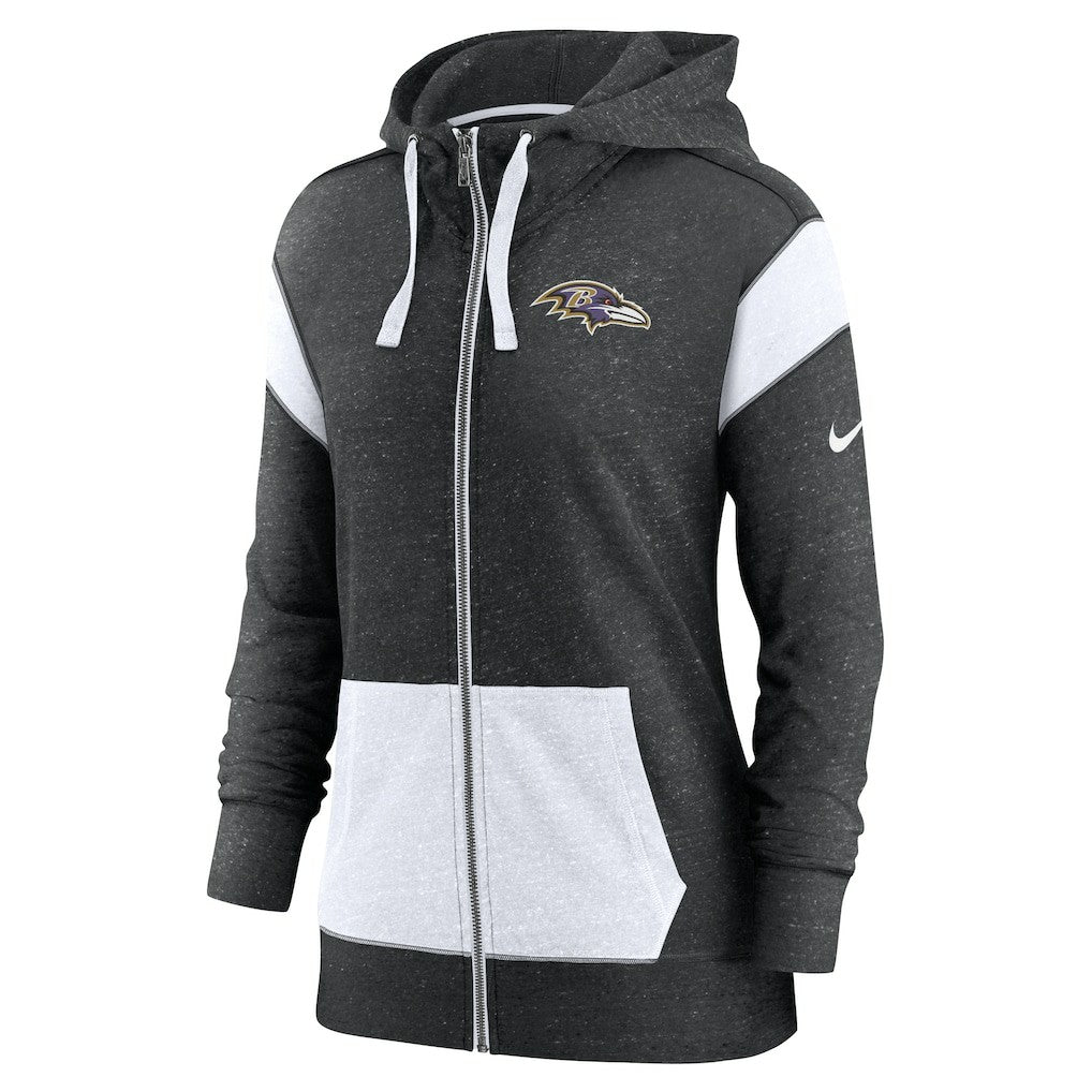 Baltimore Ravens Nike Women's Monaco Lightweight Full-Zip Hoodie