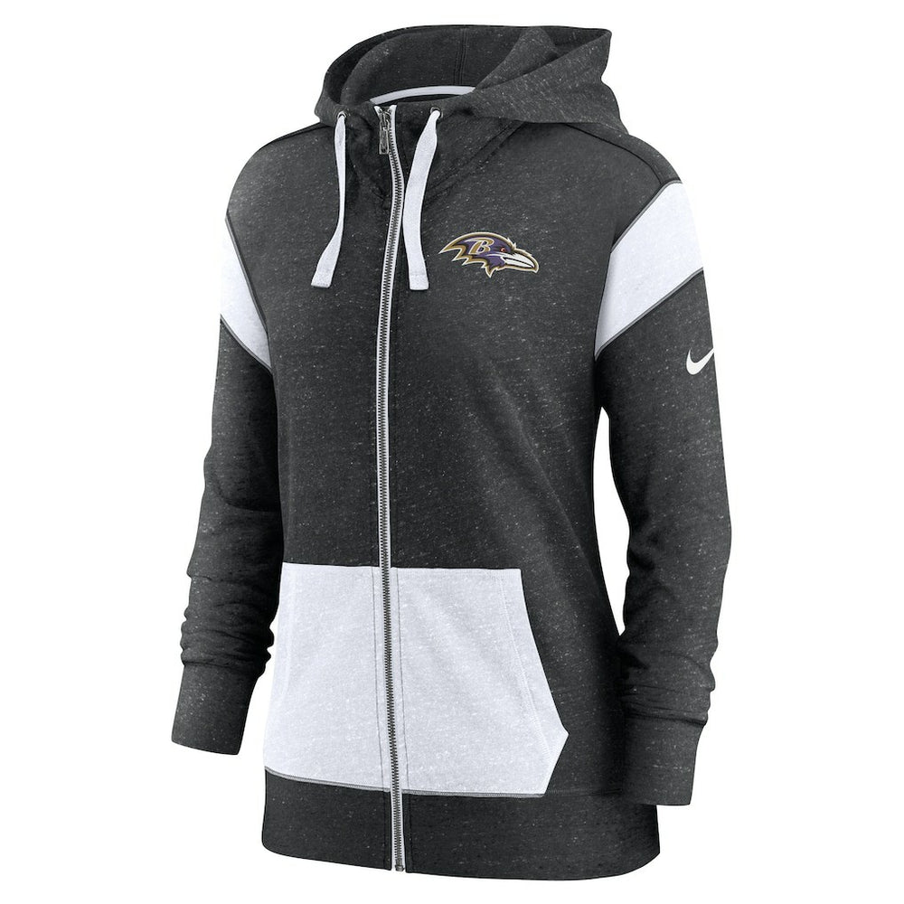 Baltimore Ravens Nike Women's Monaco Lightweight Full-Zip Hoodie