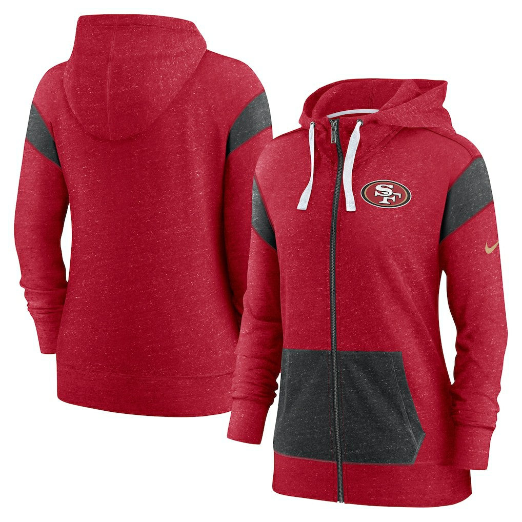 San Francisco 49ers Nike Women's Monaco Lightweight Full-Zip Hoodie