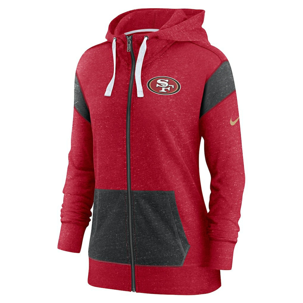 San Francisco 49ers Nike Women's Monaco Lightweight Full-Zip Hoodie
