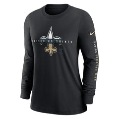 New Orleans Saints Nike Women's Prime Split Long Sleeve T-Shirt
