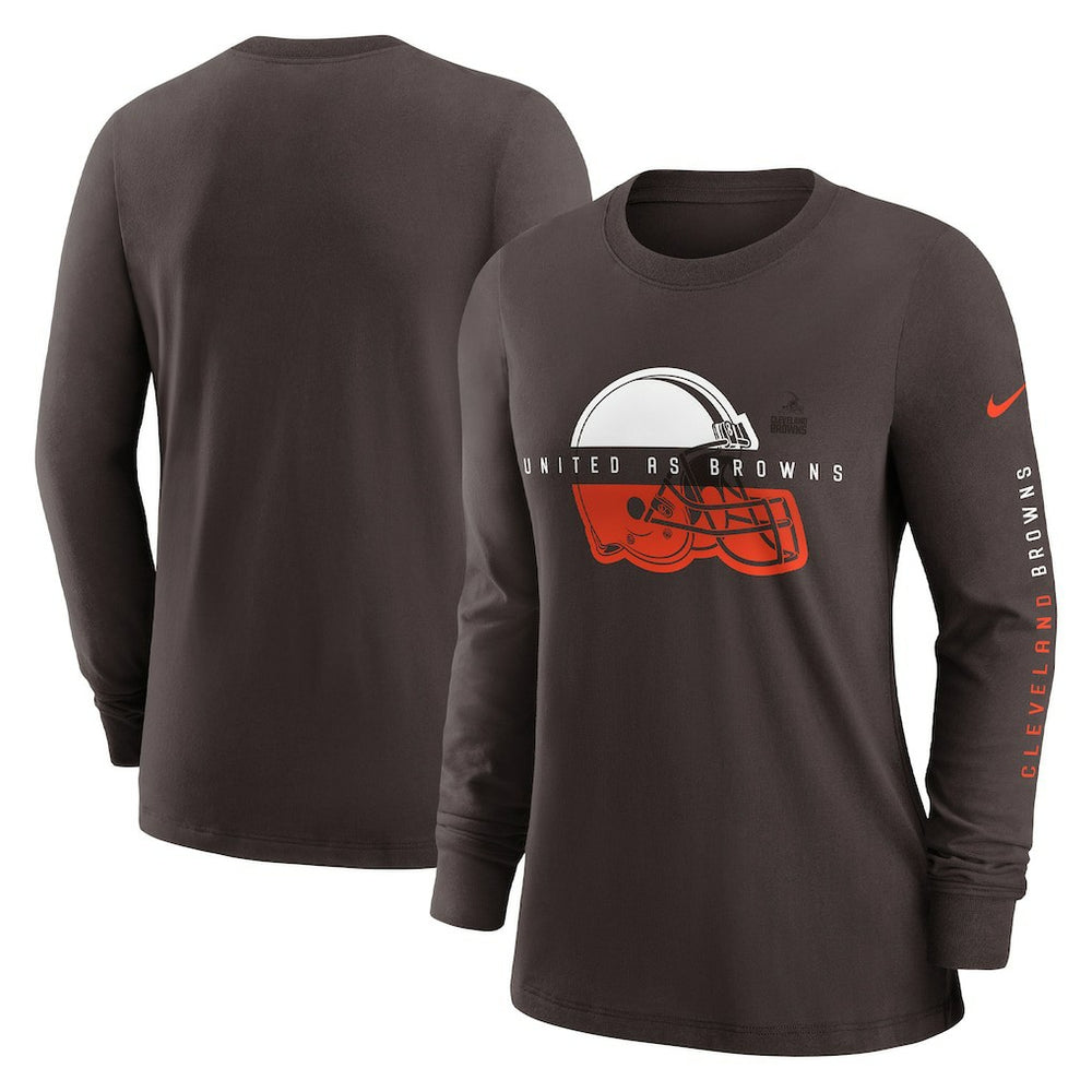 Cleveland Browns Nike Women's Prime Split Long Sleeve T-Shirt
