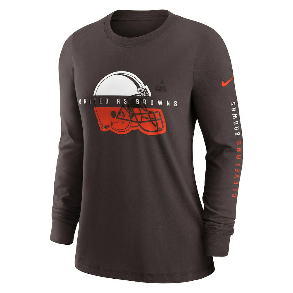 Cleveland Browns Nike Women's Prime Split Long Sleeve T-Shirt