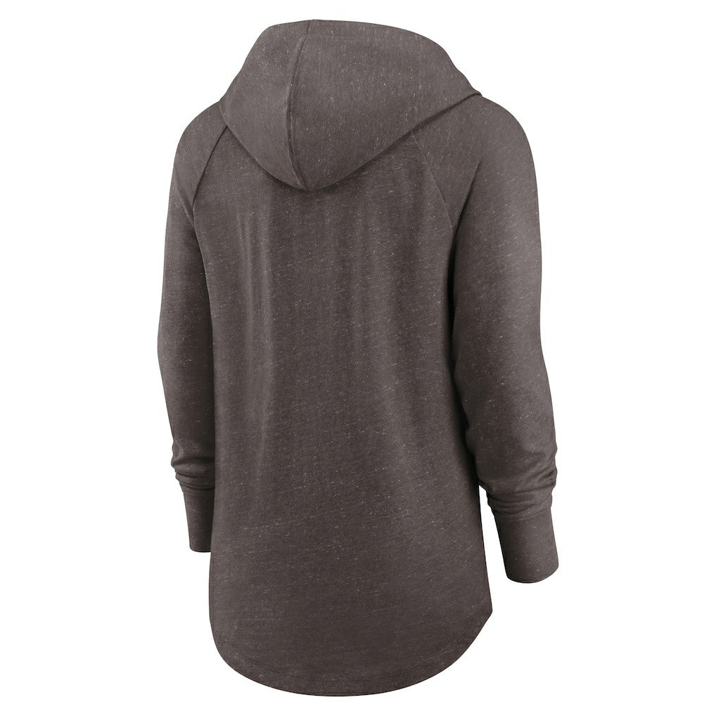 Cleveland Browns Nike Women's Minimal Statement Lightweight Raglan Funnel Neck Pullover Hoodie