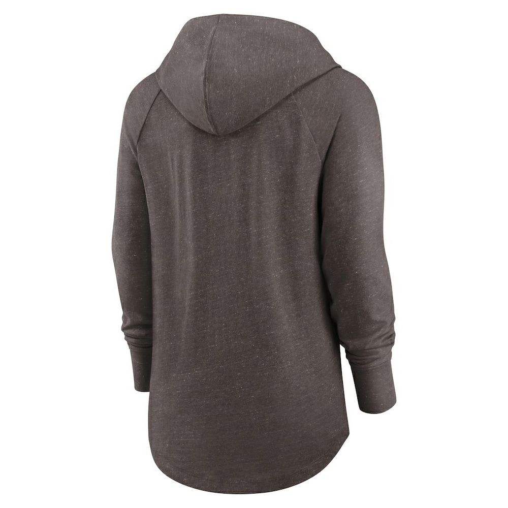 Cleveland Browns Nike Women's Minimal Statement Lightweight Raglan Funnel Neck Pullover Hoodie