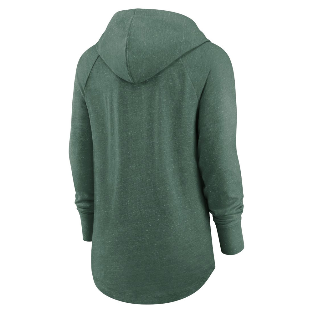 Green Bay Packers Nike Women's Minimal Statement Lightweight Raglan Funnel Neck Pullover Hoodie