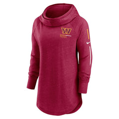 Washington Commanders Nike Women's Minimal Statement Lightweight Raglan Funnel Neck Pullover Hoodie