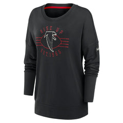 Atlanta Falcons Nike Women's Rewind Playback Icon Performance Pullover Sweatshirt