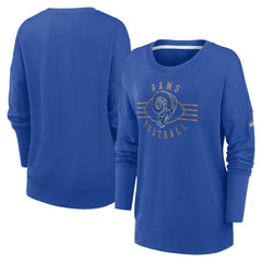 Los Angeles Rams Nike Women's Rewind Playback Icon Performance Pullover Sweatshirt